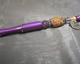beaded pen metal