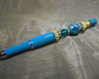 beaded pen metal