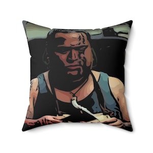 Spun Polyester Square Pillow ~50 first dates Movie ~ Tattoo Face ~ Nick