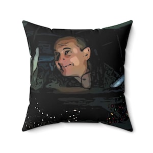Spun Polyester Square Pillow ~Home Alone Movie Wet Bandits ~Crowbars Up~
