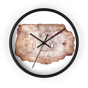 Horloge murale représentant les Goonies ~ Carte au trésor ~