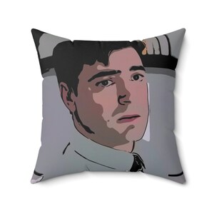 Spun Polyester Square Pillow ~Office Space Movie ~ Peter ~