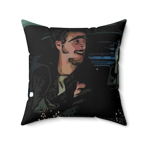 Spun Polyester Square Pillow ~Home Alone Movie Quote Wet Bandits ~Crowbars Up~