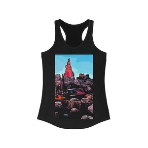 Women&#39;s Ideal Racerback Tank Disneyland Resort Big Thunder Mountain Railroad