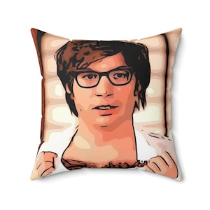 Spun Polyester Square Pillow ~Austin Powers movie. Austin ~ do I make you horny!
