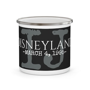 Enamel Camping Mug Disneyland resort Indiana Jones Temple of doom opening day
