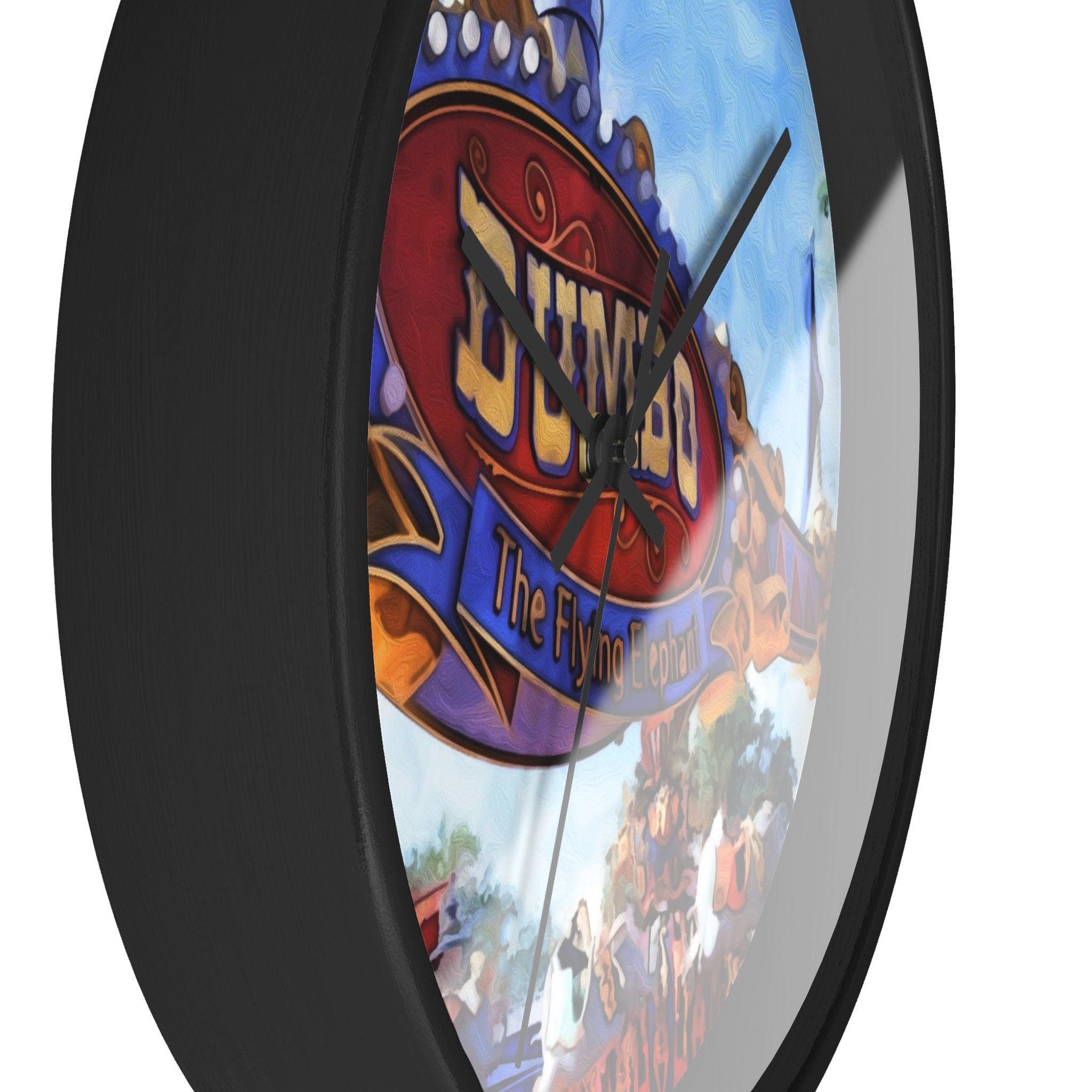 Wall Clock Painting of Disneyland Resort Dumbo the Flying Elephant Ride ...