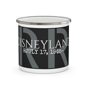Enamel Camping Mug Disneyland resort Railroad train ride opening day