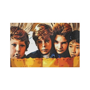 Zachte theedoek schilderij van de Goonies-film Schatkaart