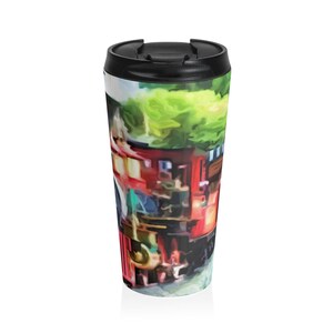 Stainless Steel Travel mug Painting Disneyland resort Railroad train Ride