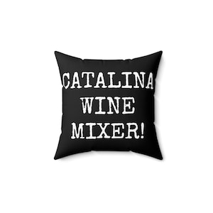 Spun Polyester Square Pillow Step Brothers movie Quote It&#39;s the F***** Catalina