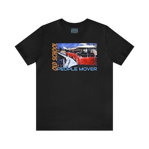 Unisex Jersey Short Sleeve Tee Painting of Disneyland Resort Retro people mover Ride
