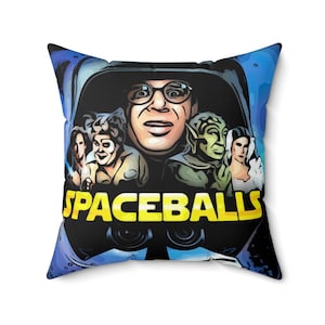 Spun Polyester Square Pillow ~Spaceballs Movie ~ Dark Helmet~ Poster