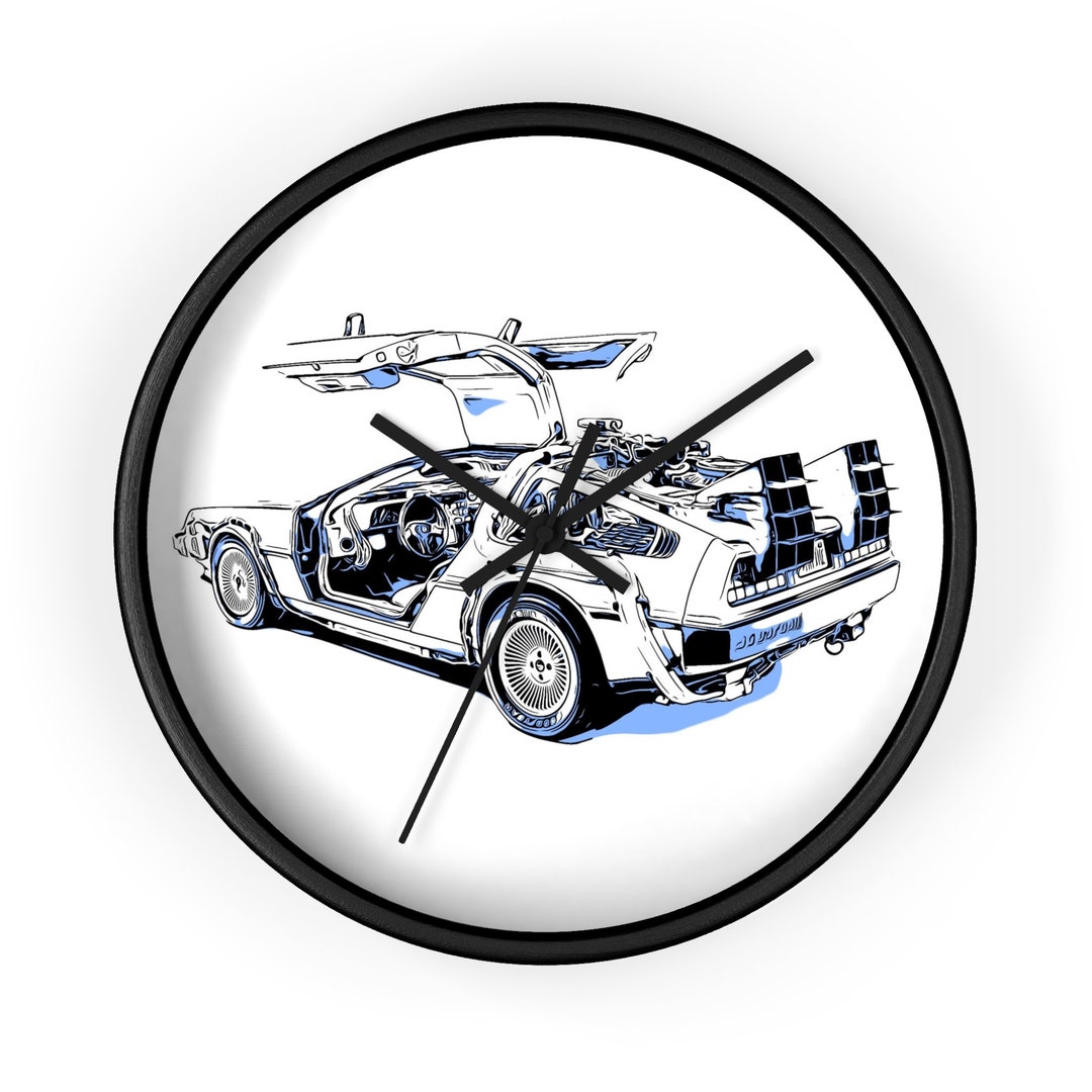 Wall Clock Painting of Back to the Future Delorean - Etsy
