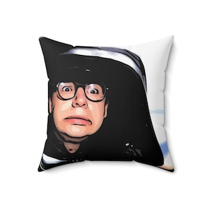 Spun Polyester Square Pillow ~Spaceballs Movie ~ Dark Helmet~