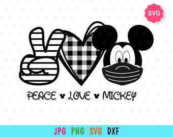 Peace Love Mickey Etsy