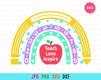 Download Teach Love Inspire Svg Etsy