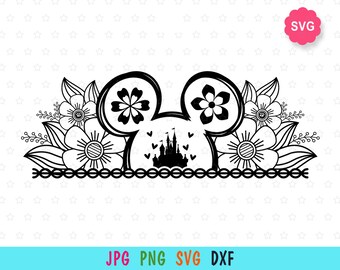 Download Disney Floral Svg Etsy