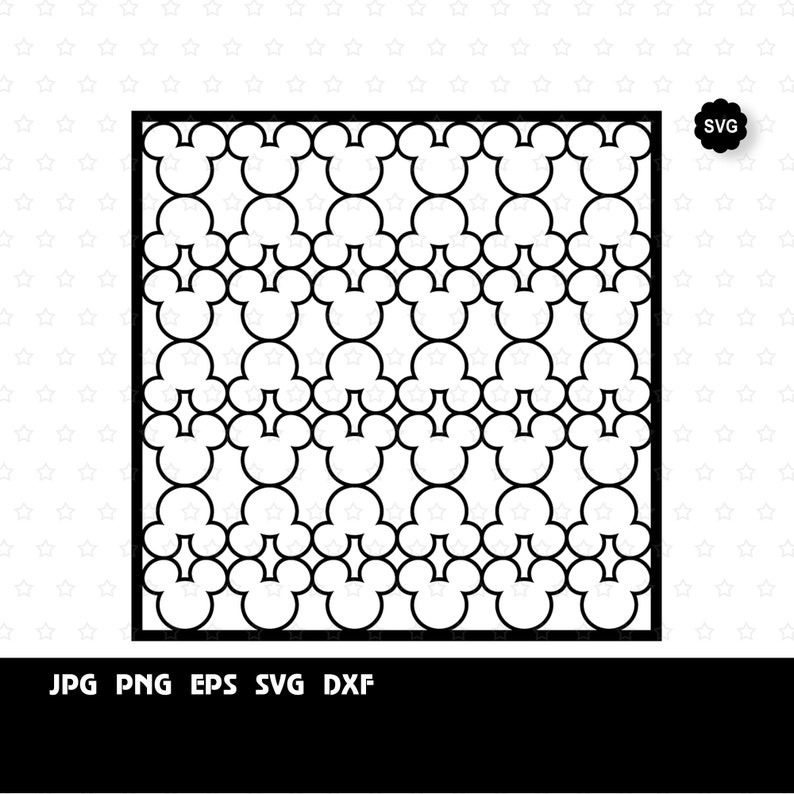 Mickey Craft Pattern Clipart Stencil cut file for DIY project Mickey Stencil Pattern SVG for cricut Mickey Silhouette SVG