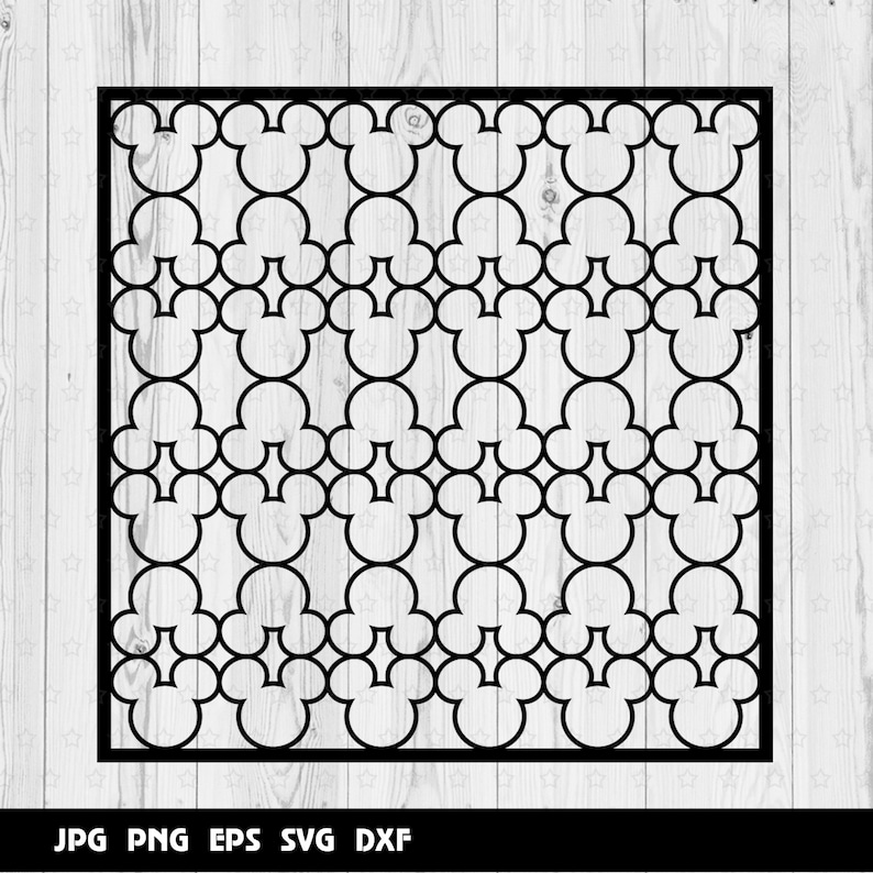 Mickey Craft Pattern Clipart Stencil cut file for DIY project Mickey Stencil Pattern SVG for cricut Mickey Silhouette SVG