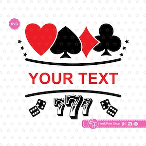Casino Vibes Monogram Svg for cricut, Las Vegas shirt Svg, Playing card Svg, Casino split Svg, Jackpot vibes Svg, Winner mode Svg