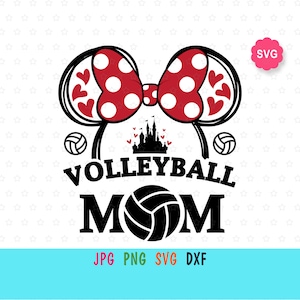 Ratón Voleibol Mamá Svg para cricut, Impresión de mamá deportiva para camiseta, Voleibol Svg, Bendita mamá Svg