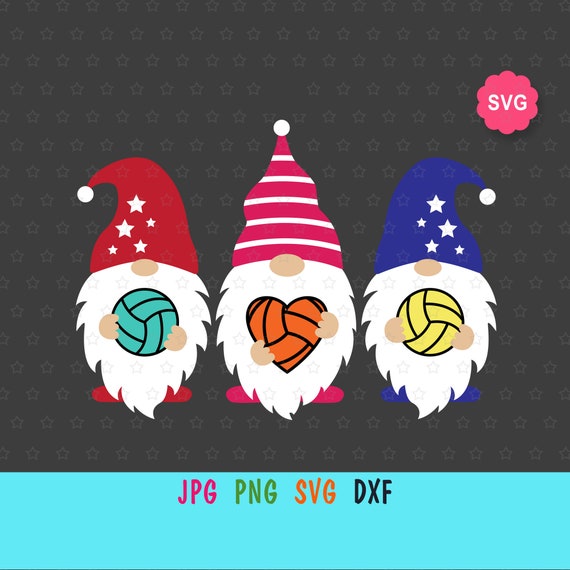 Volleyball Gnomes Svg for Cricut Sport Gnomes Print for Etsy