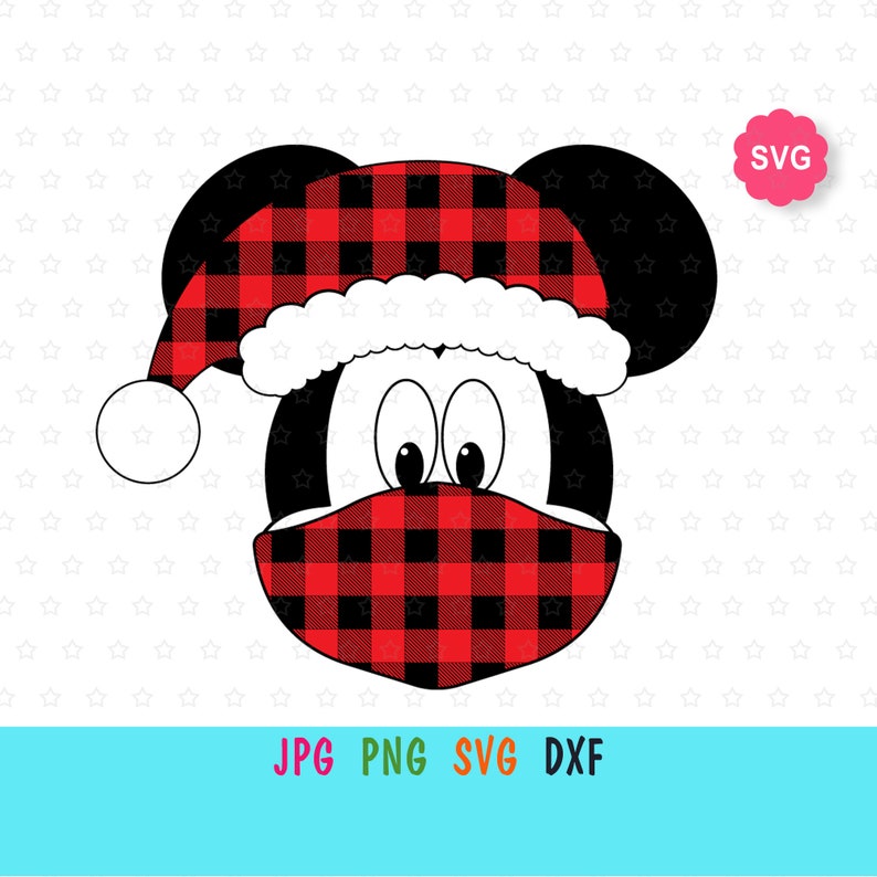 Download Christmas Mickey Face Mask SVG for cricut Mickey buffalo ...