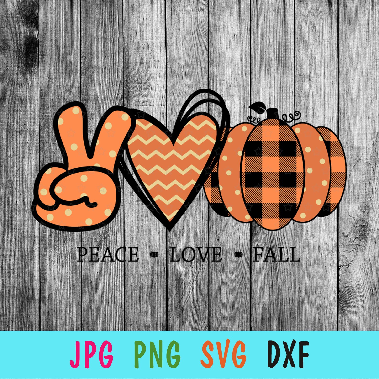 Download Peace Love Fall SVG para cricut impresión de silueta de | Etsy