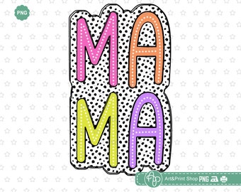 Mamma png, dalmatiska prickar png, födelsedagsmamma png, ljus klotter png, mammatröja png, mammadesign png