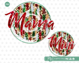 Mini paquet de Noël maman Png, joyeux Noël Png, joyeux mama Png, mini Png de Noël, coquette de Noël Png, Noël sans couture Png