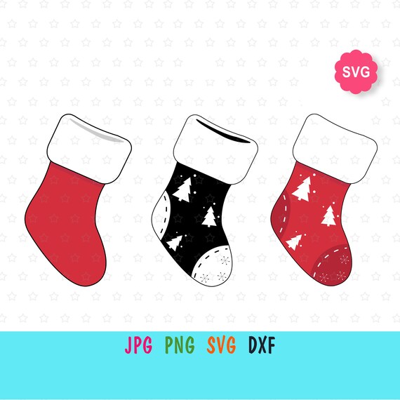 Download Christmas Stocking Svg For Cricut Xmas Stocking Prints For Etsy