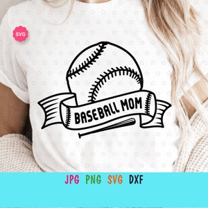 Baseball Mom Svg für Cricut, Baseball Shirt Svg, Baseball Saison Svg, Game Day Svg, Base Bat Svg