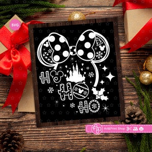 Mouse Ho Ho Ho Svg for cricut, Merry Christmas Svg, Mouse girl Svg, Hello winter Svg, Christmas shirt Svg