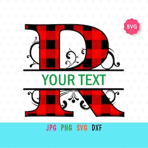 Split monogram SVG for cricut, Letter R monogram print for t-shirt, Holiday split font monogram for name design
