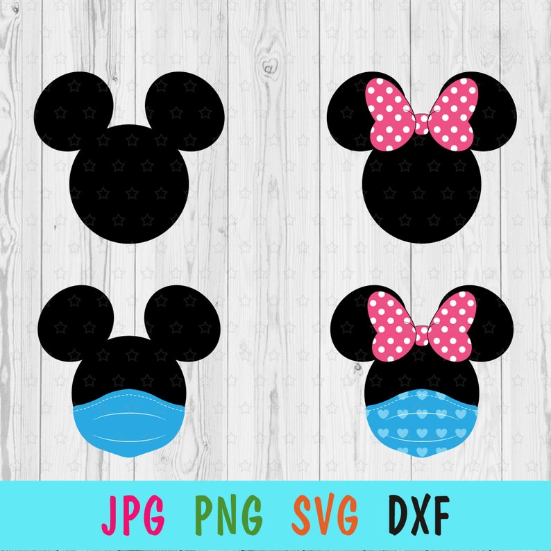 Mouse face mask clipart SVG for cricut Mouse silhouette print Etsy