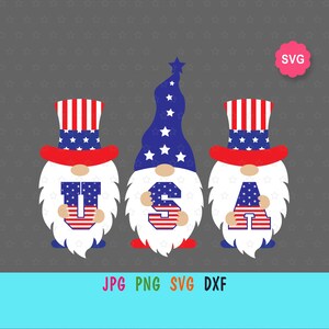 4 juillet Gnomes SVG pour cricut, Gnomes USA imprimé pour t-shirt, Love America SVG, Independence day svg