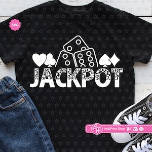 Jackpot Leopard Svg para cricut, Svg de cartas de cassino, Svg de férias em Las Vegas, Svg de pôquer, Svg de jogos de azar