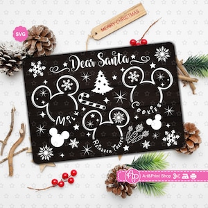 Biscoitos de rato para Papai Noel Svg para cricut, bandeja de leite de Papai Noel Svg, orelhas de rato Svg, salgadinhos de rena Svg, Papai Noel Svg, Natal Svg, Papai Noel Svg
