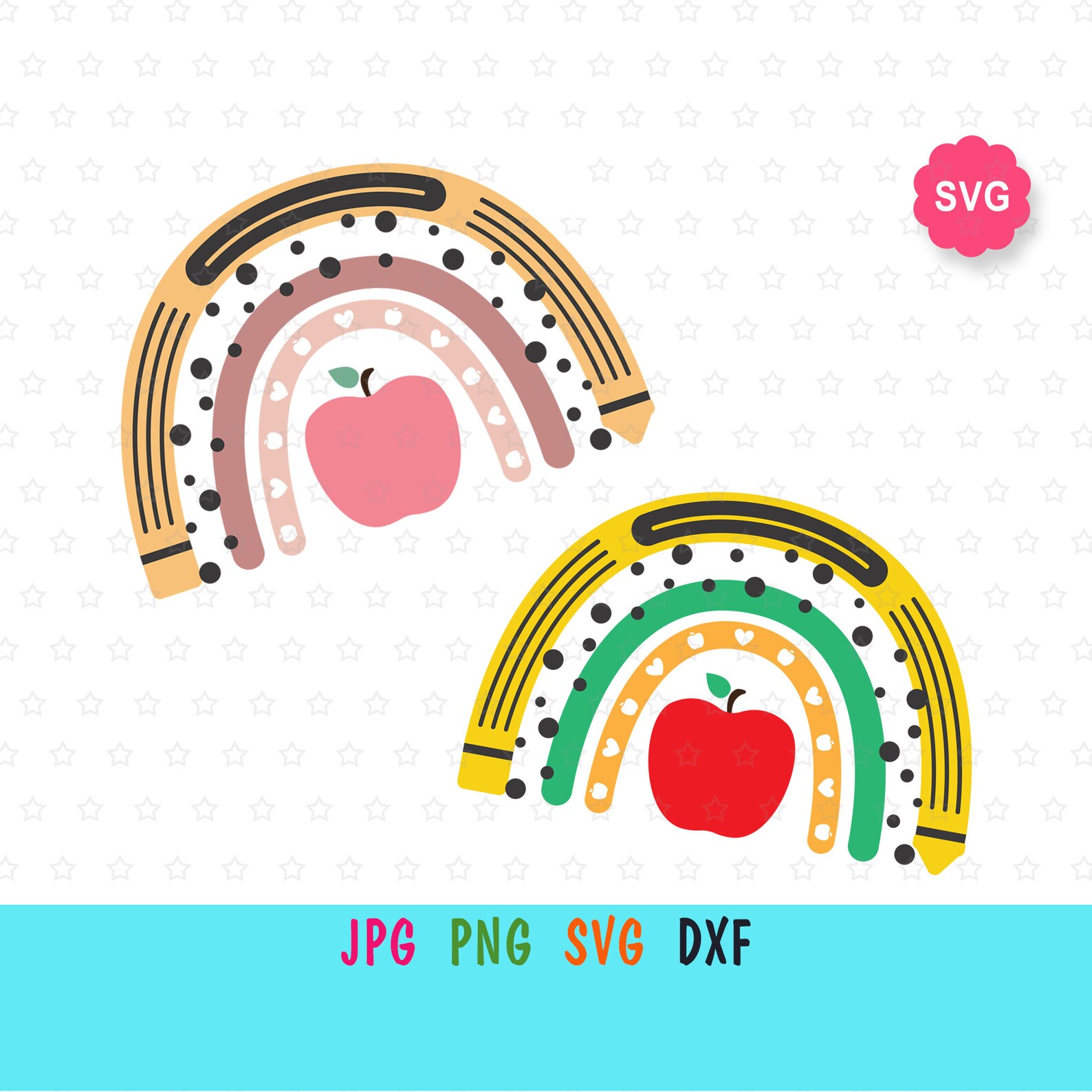 Download Boho Rainbow Bundle Svg for cricut Teacher rainbow print for | Etsy
