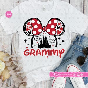 Ratón Grammy Svg para cricut, Cumpleaños grammy Svg, Mamá Svg, Orejas de ratón Svg, El mejor grammy de todos los tiempos Svg