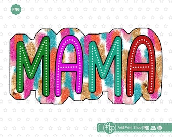 Christmas Coquette Mama Png, Merry Christmas Png, Merry mama Png, Christmas glitter Png, Colorful mama Png, Christmas shirt Png