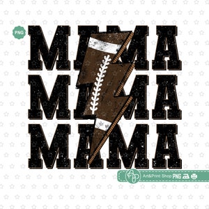 Football Mama Png, Lightning Png, Game day Png, Football mom Png, Football season Png, Mama Png, Football Sublimation Png