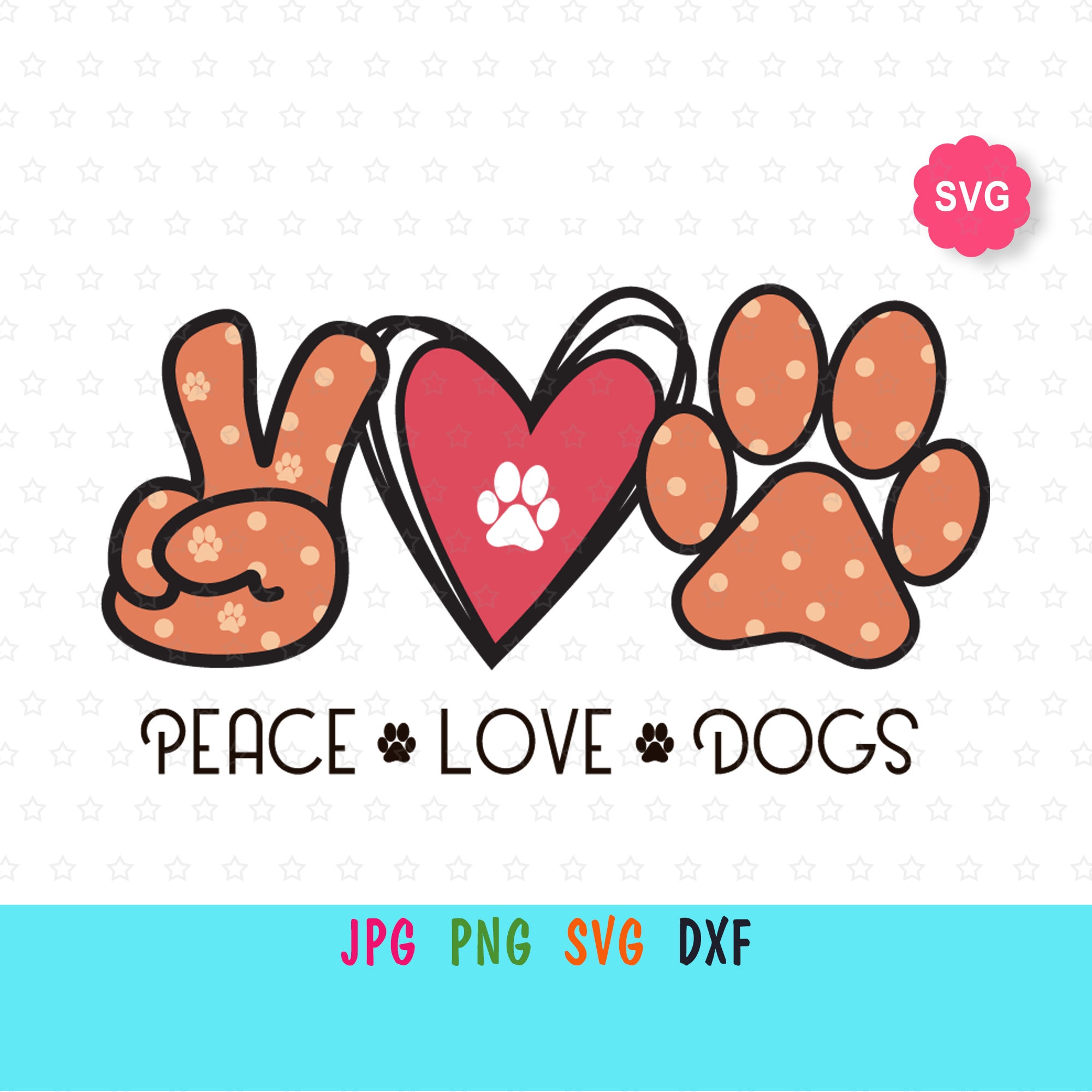 Free Free 54 Peace Love Paw Svg SVG PNG EPS DXF File