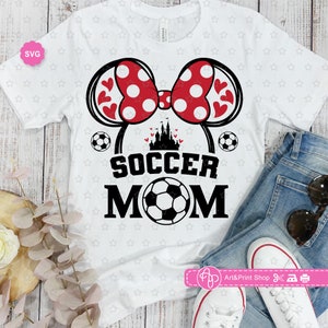 Ratón Fútbol Mamá Svg para cricut, Día del juego Svg, Temporada de fútbol Svg, Sport mama Svg, Fútbol Svg, Camiseta de fútbol Svg