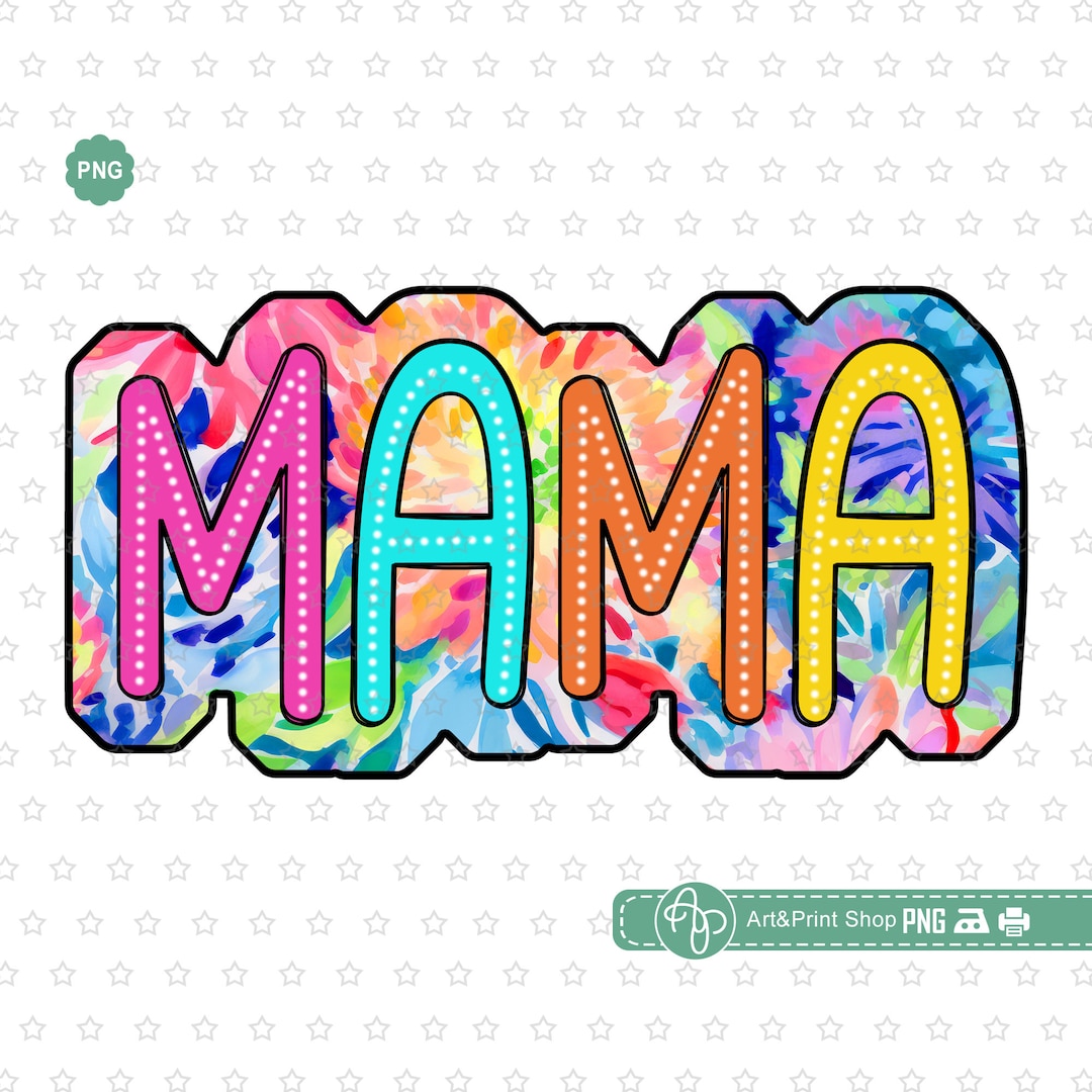 Mama Png, Bright Paisley Floral Png, Floral Mama Png, Bright