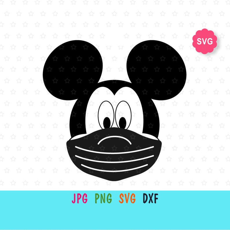 Download Mickey face mask SVG for cricut Social distancing print ...