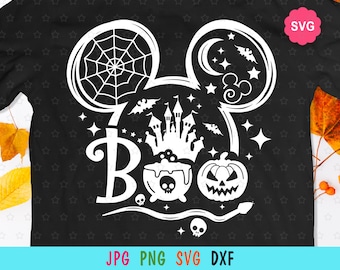 Mouse Boo Svg for cricut, Happy Halloween Svg, Boo Svg, Halloween shirt Svg