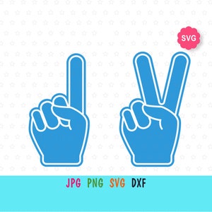 Foam Finger Svg per cricut, Football Fan Craft Pattern, Fingers clipart Svg, Sport SVG, Finger Silhouette Svg