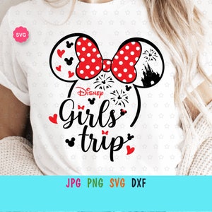 Mouse Girls Trip Svg para cricut, Mini Girls trip print para camiseta, Mouse Castle Svg, Orejas de ratón Svg para diseño de camisa